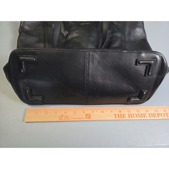 Hook & Albert Black Pebbled Leather Tote Bag Luxury - Picture 8 of 10